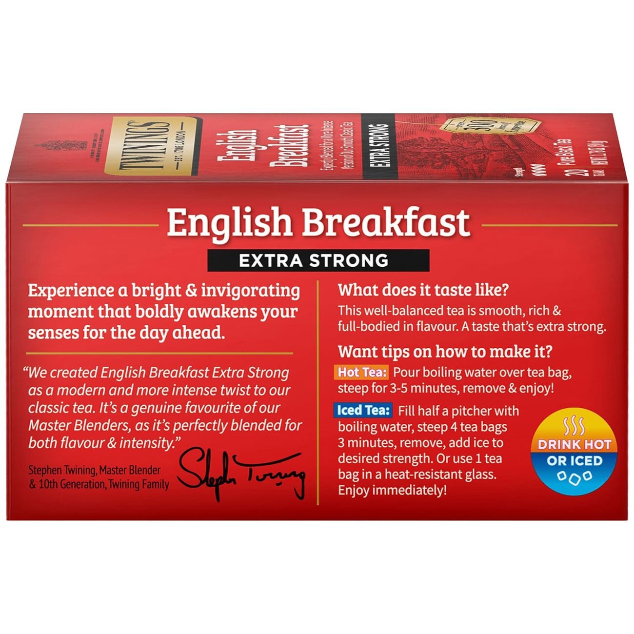 Twinings Extra Strong English Breakfast Black Tea - 20 tea bags gallery