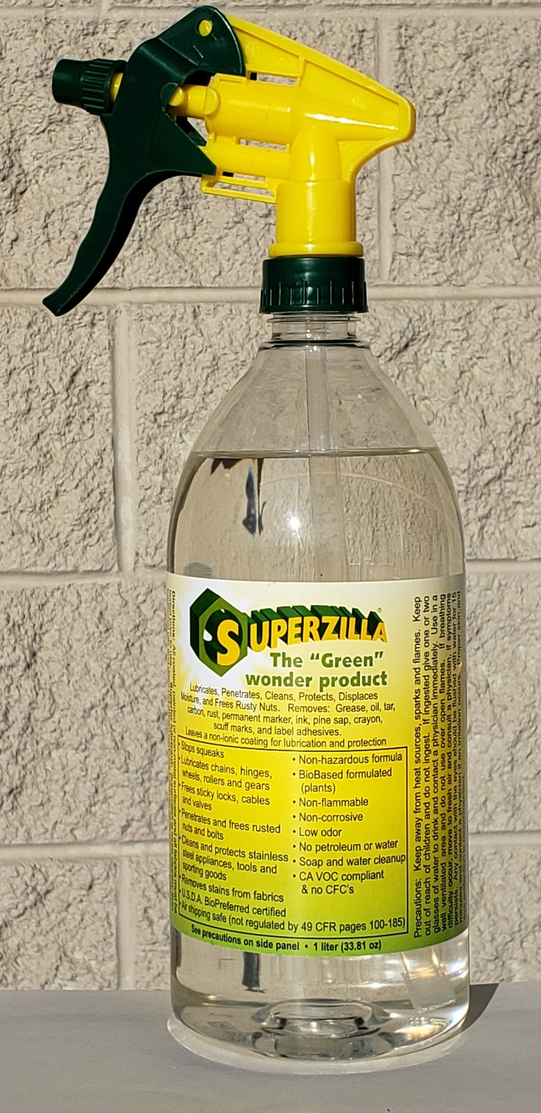 Superzilla Powerful Cleaner Lubricant The Green Wonder Product Trigger Spray 1L gallery