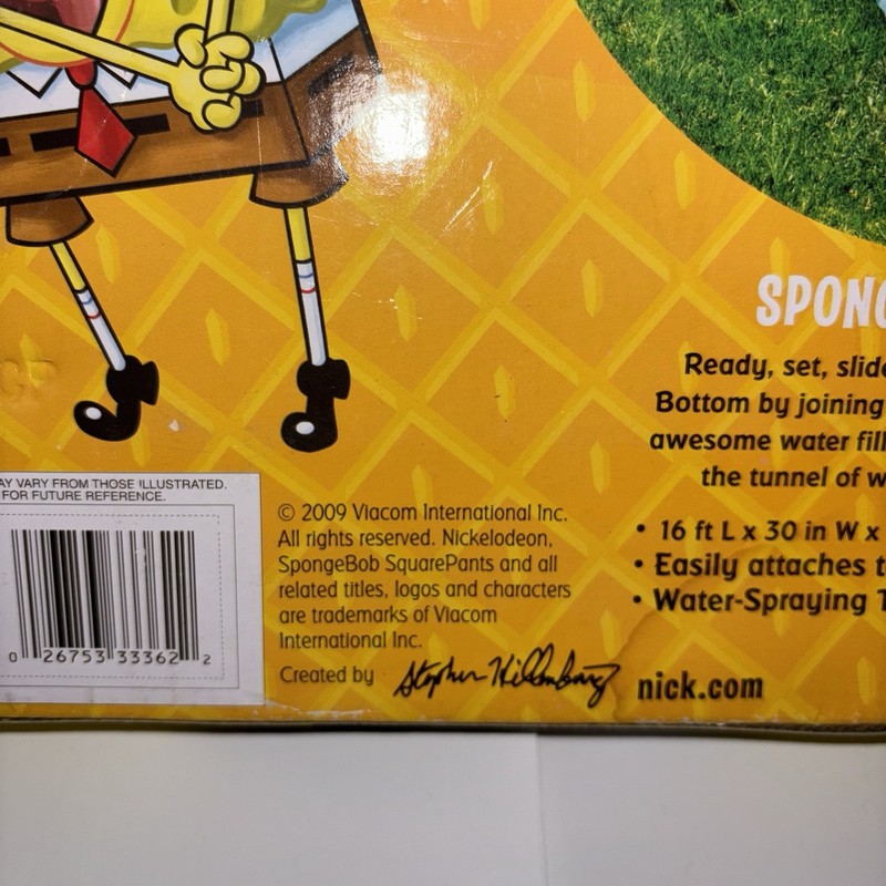 2009 SpongeBob SquarePants Sponge Blast Water Slide NIB 16 Ft Long gallery