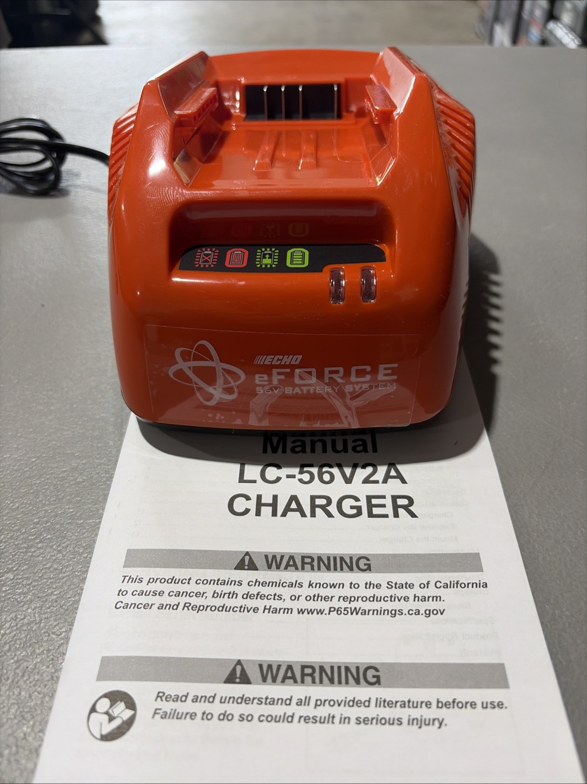 Genuine ECHO EFORCE 56V MODEL # LC-56V2A Battery System Charger - Ys12 gallery