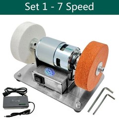 100W Bench Grinder Double Wheel Variable Speed Polishing Sharpening Tool
