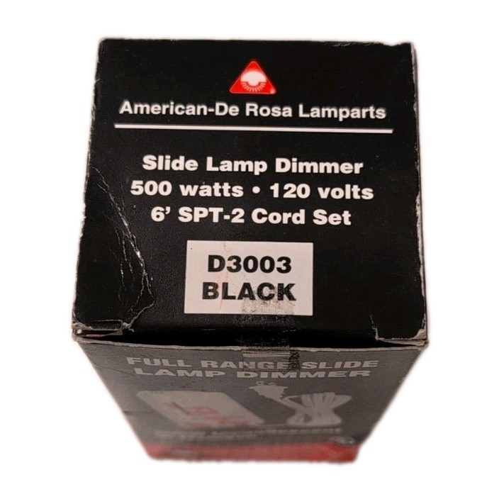ADL BLACK FULL RANGE SLIDE LAMP DIMMER MODEL # D3003 FOOT CONTROL 6' CORD gallery