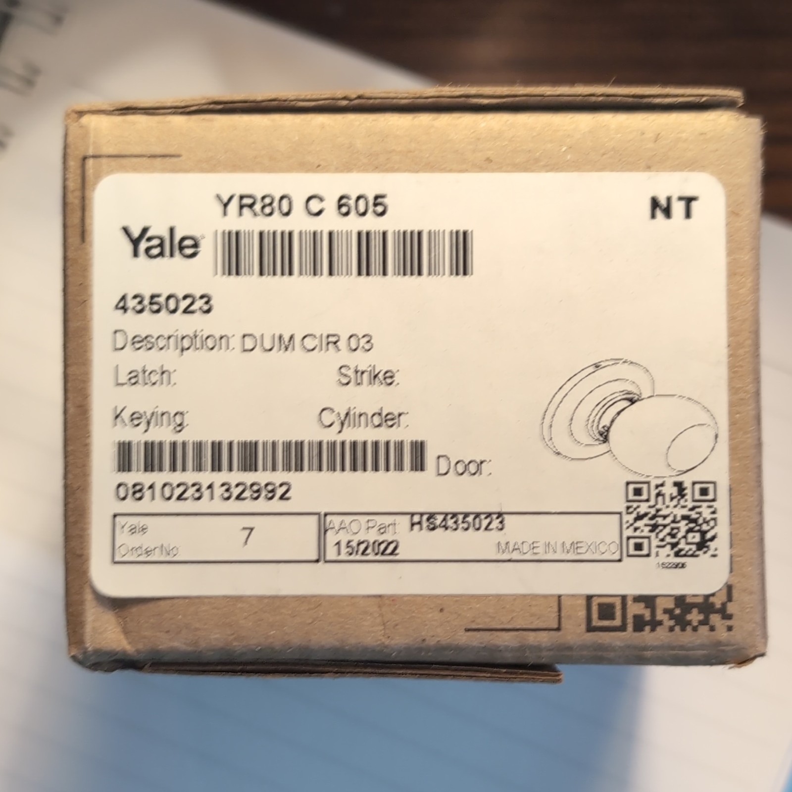 Yale New Traditions Dummy Door Knob Round Polished Gold Universal/Reversible gallery