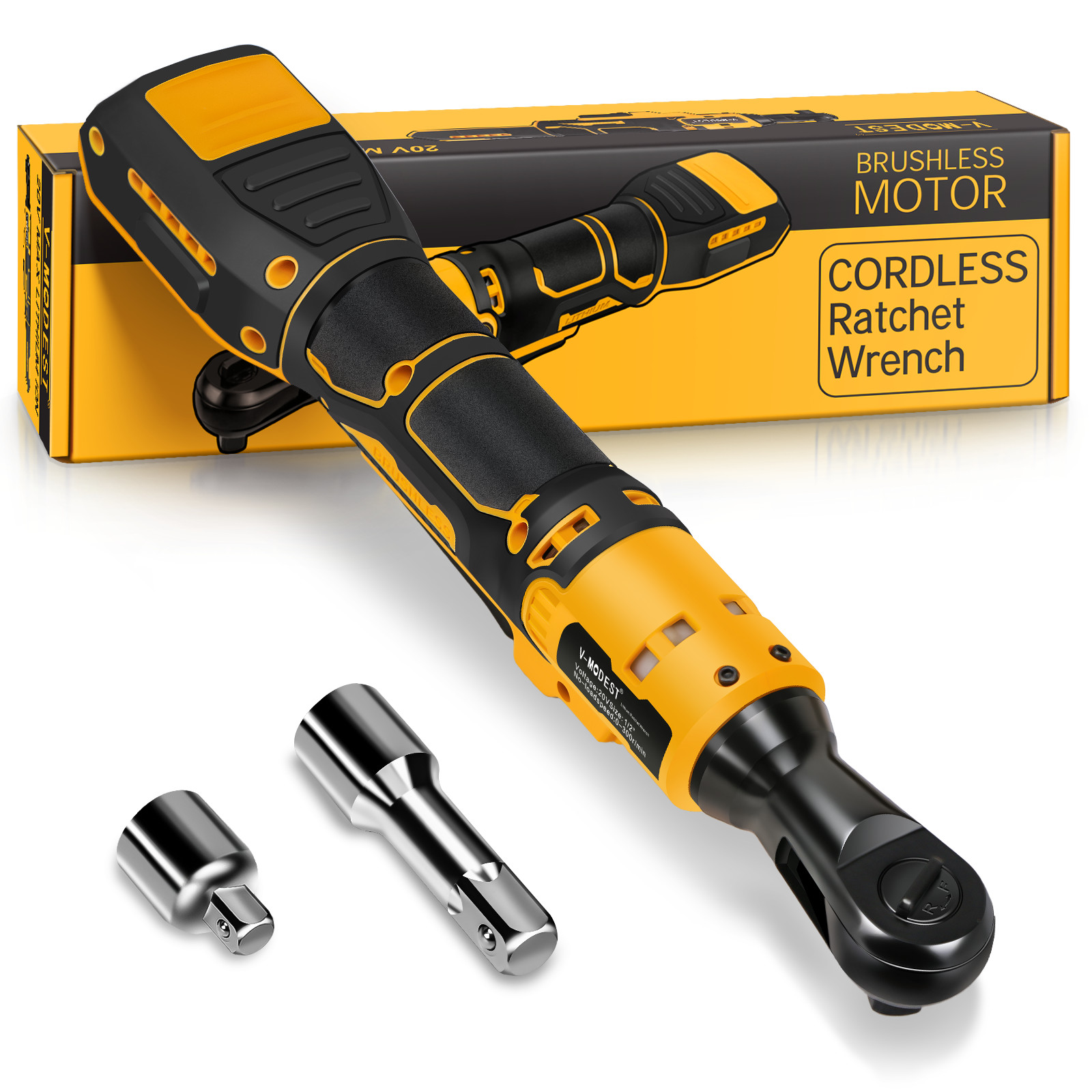Cordless Ratchet Wrench Compatible DEWALT 20V MAX Battery 1/2" & 3/8" 95 Ft-lbs gallery