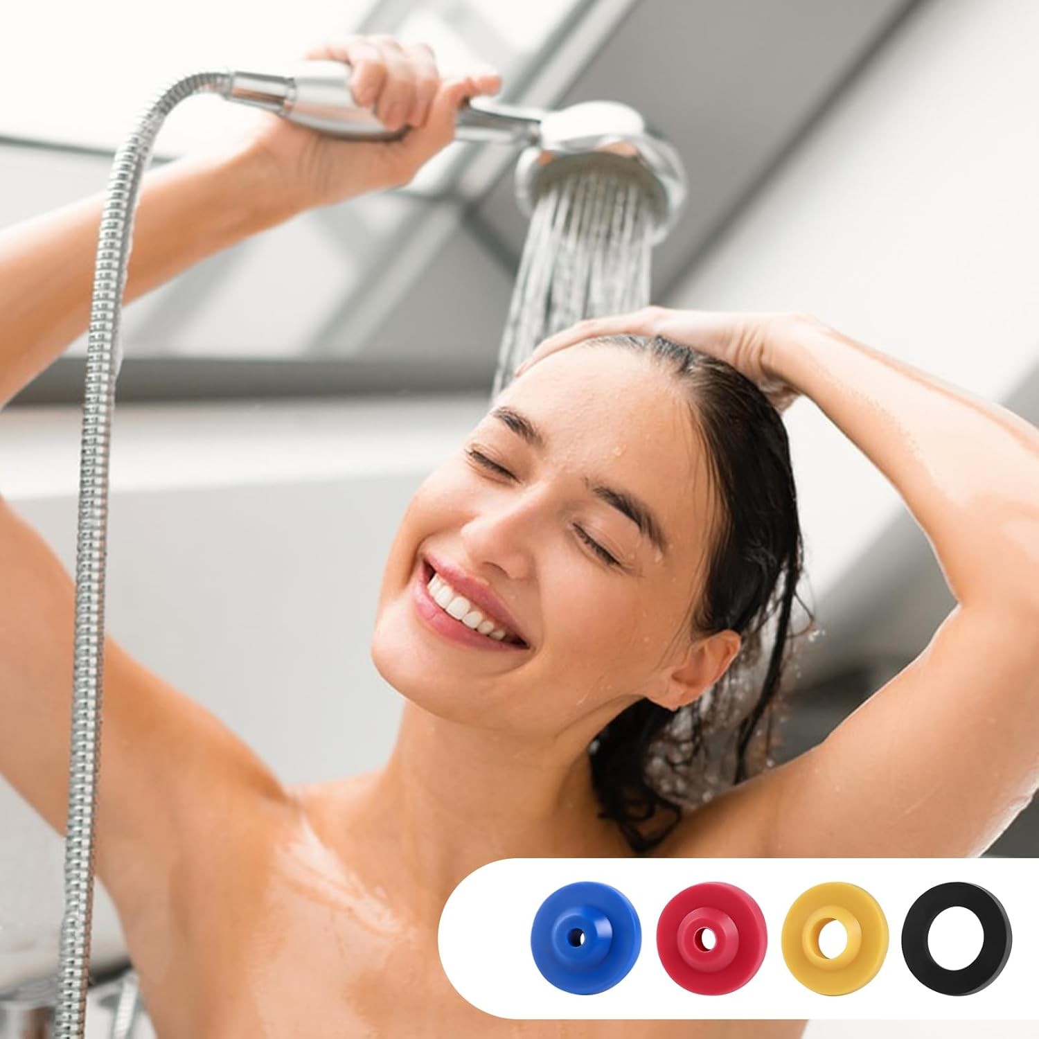 12 Pieces Silicone Shower Head Flow Restrictor Shower Flow Restrictor 4 gallery