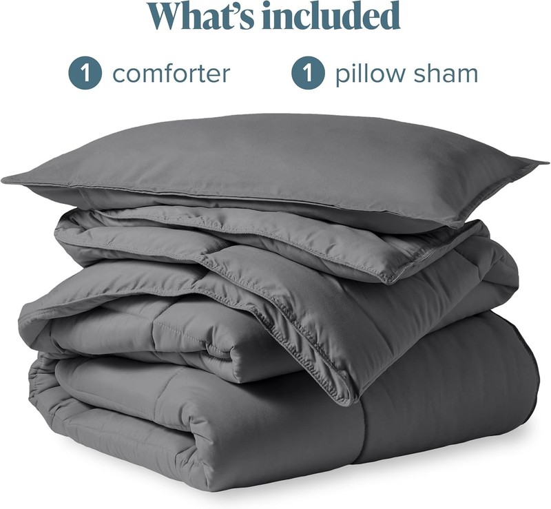 Comforter Set - Twin Extra Long Size - Ultra-Soft - Goose Down Alternative - gallery