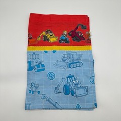 Y2K Bob the Builder FLAT sheet Only TWIN SZ 2007 Cotton Polyester AOP Nostalgi