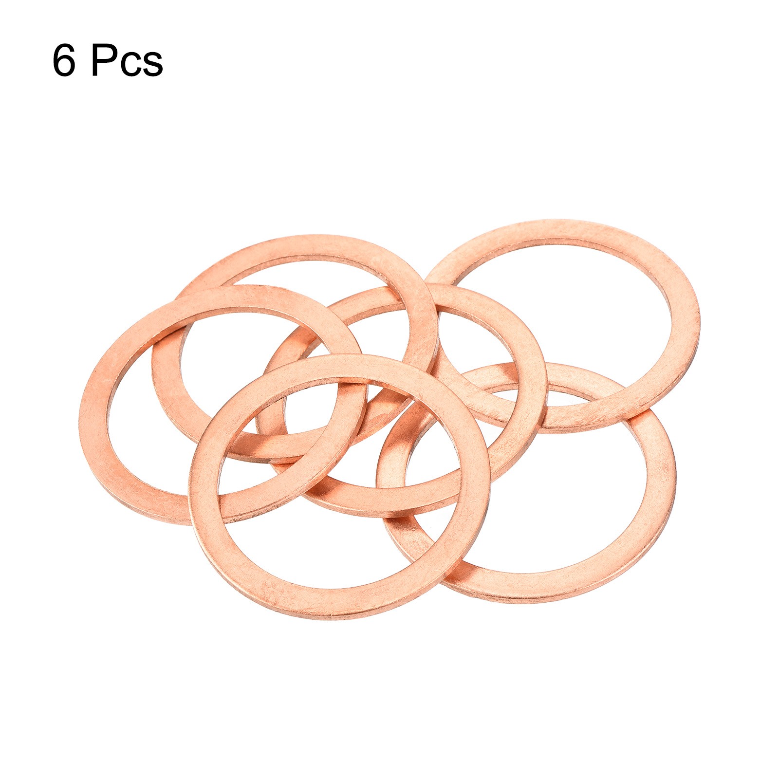 6 Pcs Flat Copper Washers 40x50x2mm Copper Flat Sealing Ring Washer gallery