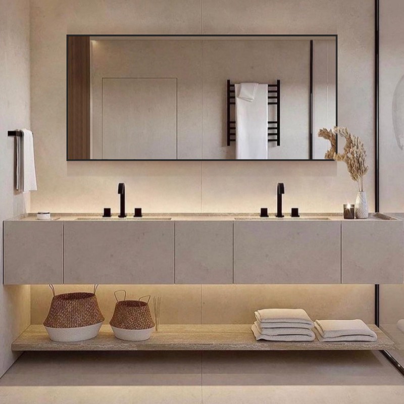 Full Length Mirror Horizontal/vertical Stand/Hang/Lean Wall-mounted For bathroom gallery