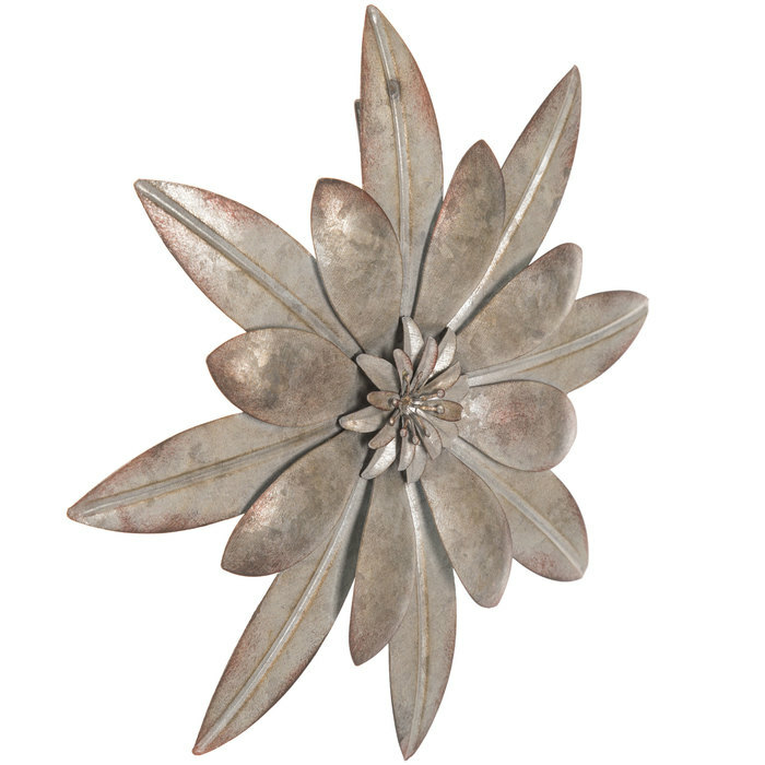 Galvanized 11" Rustic Flower Metal Decor gallery