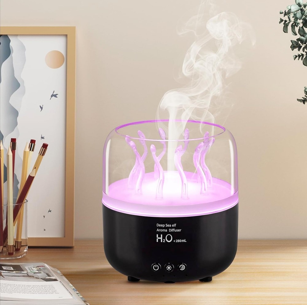 Jellyfish Humidifier Diffuser, 280ml Essential Oil Diffuser Deep Sea Elf- New!