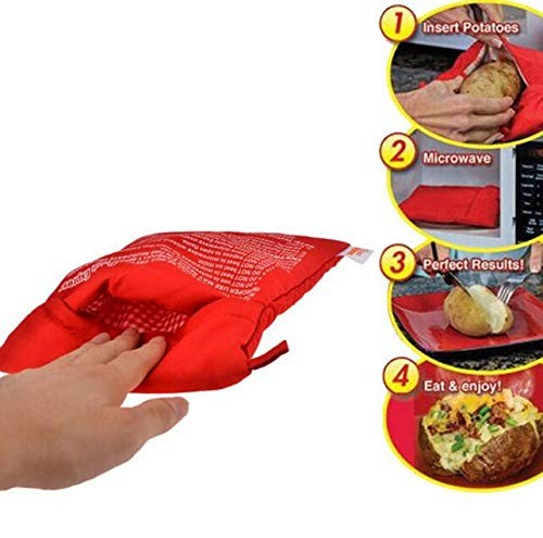 4 Pack Reusable Microwave Potato Bag Baked Potato Cooker Bags Just in Minutes gallery