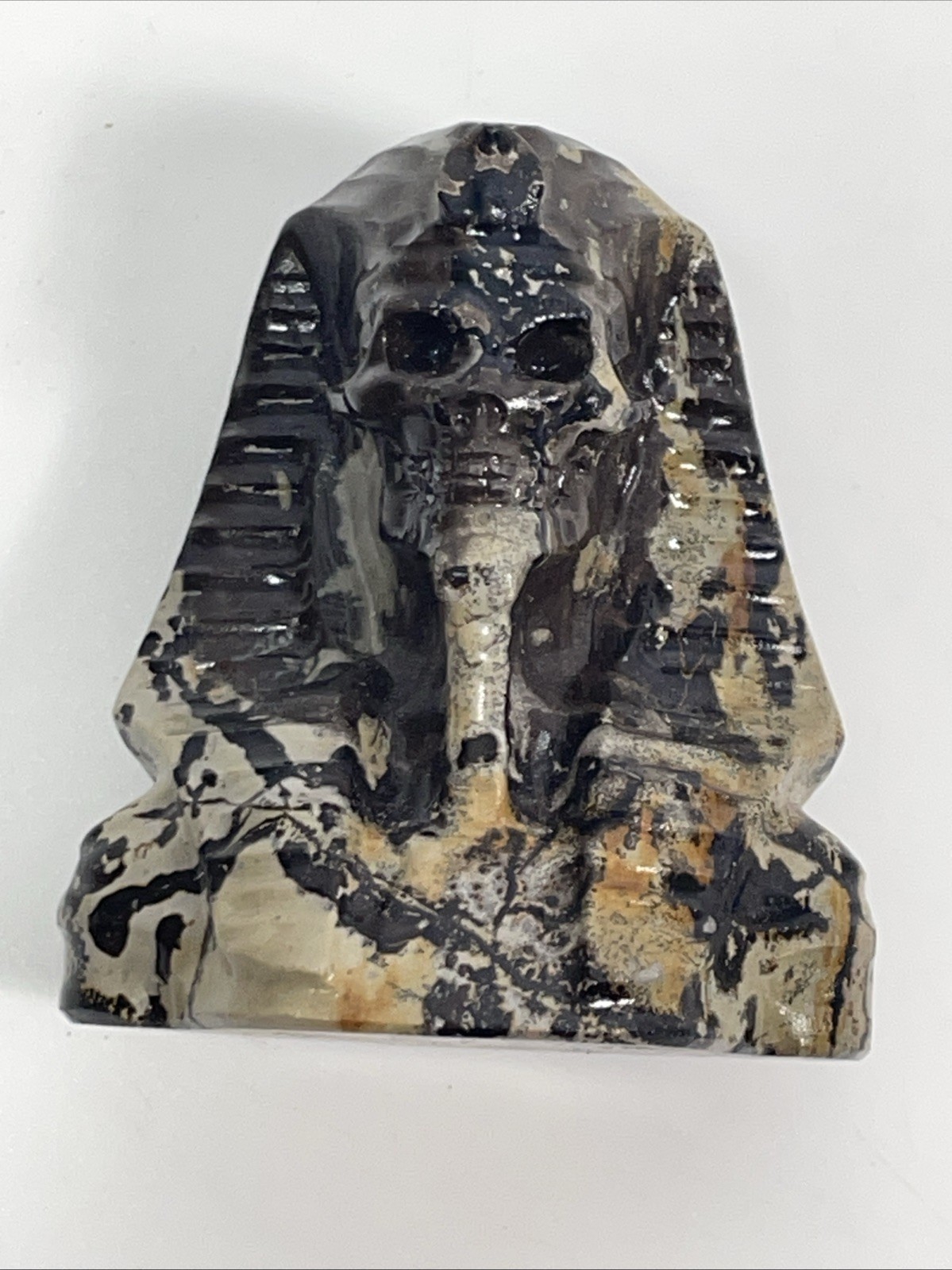 Egypt Figure Egyptian Pharaoh Statue Resin Egyptian Skull Figurine 2” gallery
