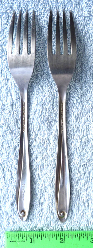 HB Co. Crestview pattern Stainless Dinner Forks 7 3/16 inches set of 2 gallery