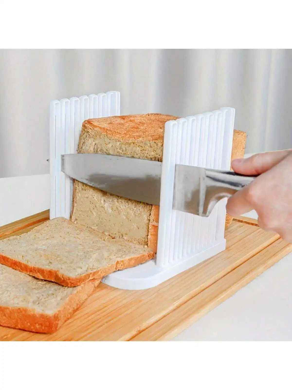 Adjustable Bread Slicer Guide Foldable Plastic Cutter Tool gallery