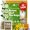 , Premium 135 Senna Leaf Tea Bags, 100% Natural & Pure from Senna Leaves. Loose gallery