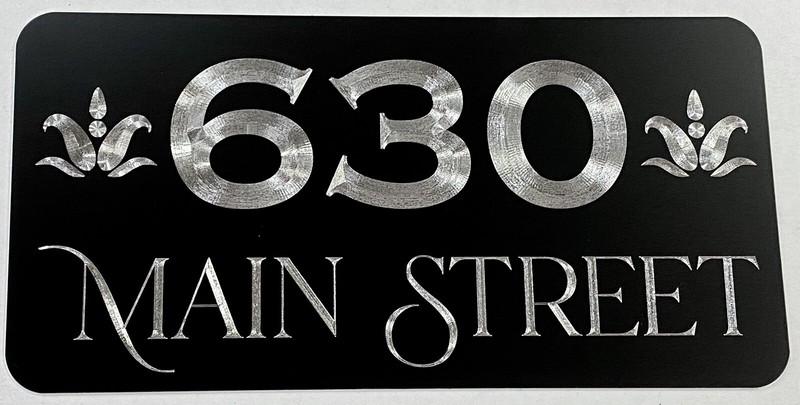 Engraved Personalized Custom House Home Number Street Address Metal 6x12 Sign gallery