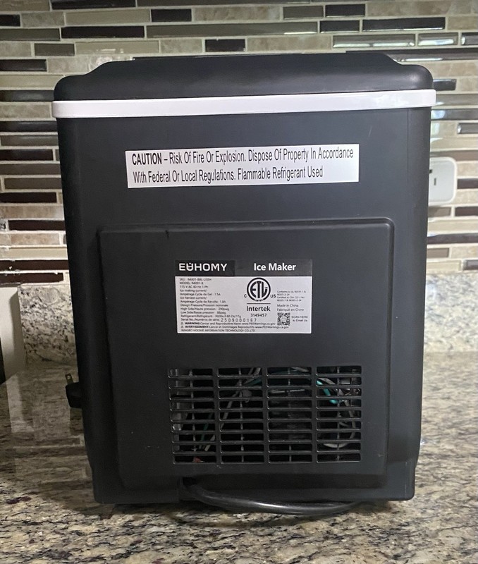 EUHOMY Countertop Ice Maker Machine with Handle 26lbs in 24Hrs 9 Ice Cubes Ready gallery