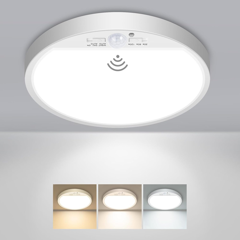Motion Sensor Light Indoor Hardwired PIR, 3000K/4000K/6500K LED Closet Lights...