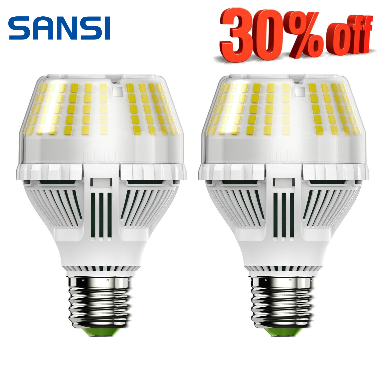 SANSI 2x E26 LED Light Bulbs 2500lm A19 5000K Daylight White Lamp 17W=150W COC gallery