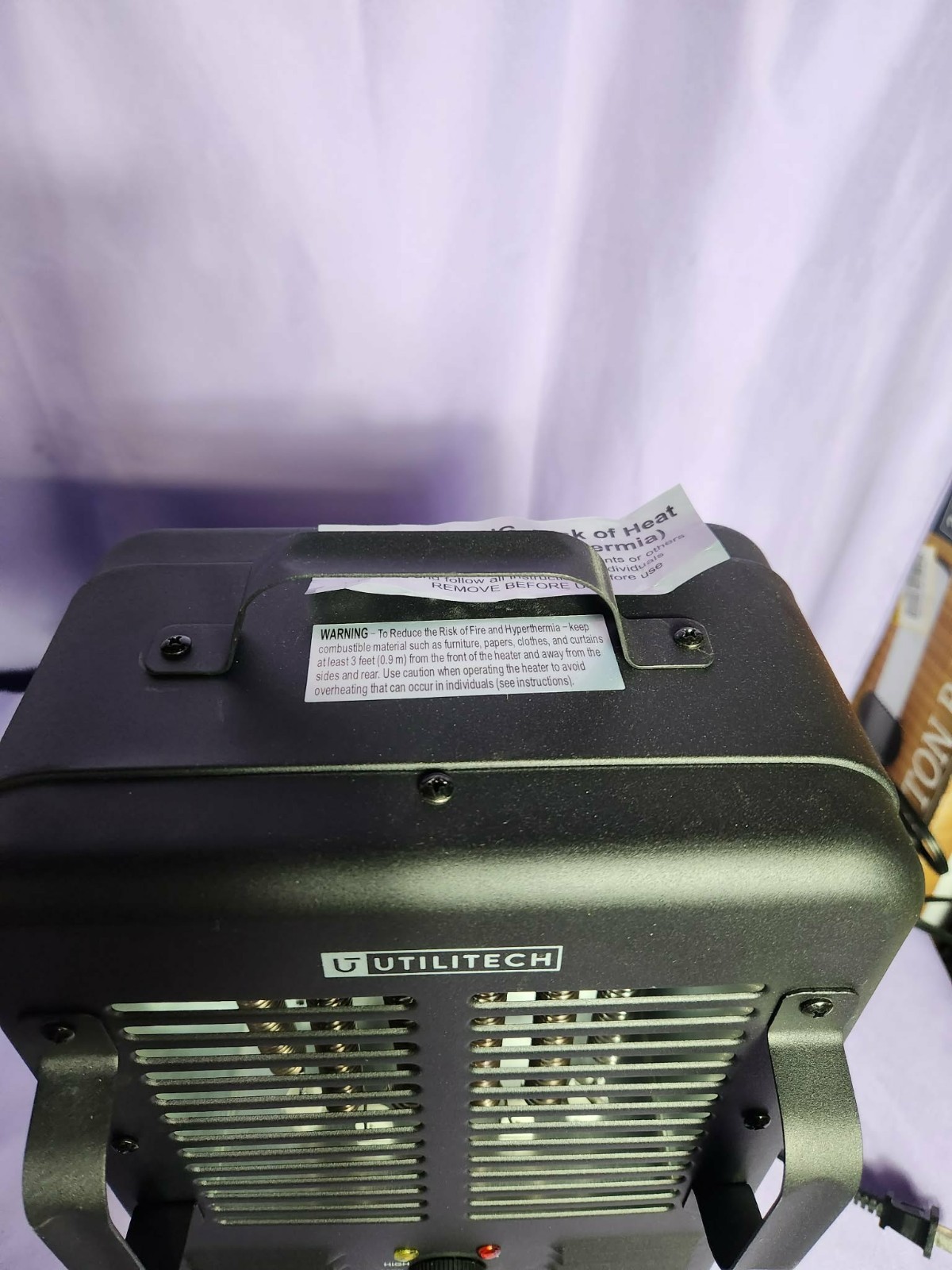 Utilitech 4969015 1500W Utility Fan Heater Adjustable Thermostat & Safety Featur gallery
