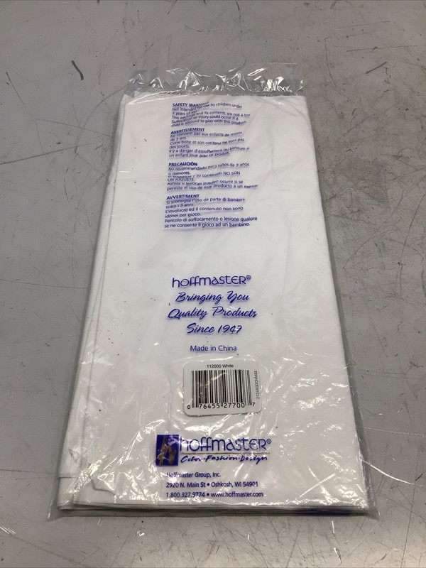 Tablecover Plastic Hoffmaster White 54in x 108in gallery