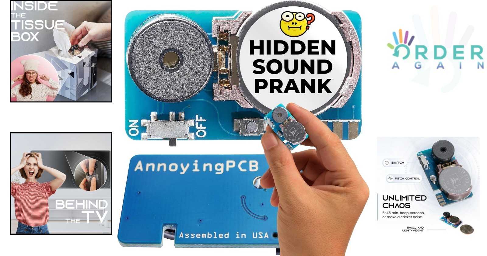 Prank Device Compact Long-lasting 3- Battery Noise Maker for Fun gallery
