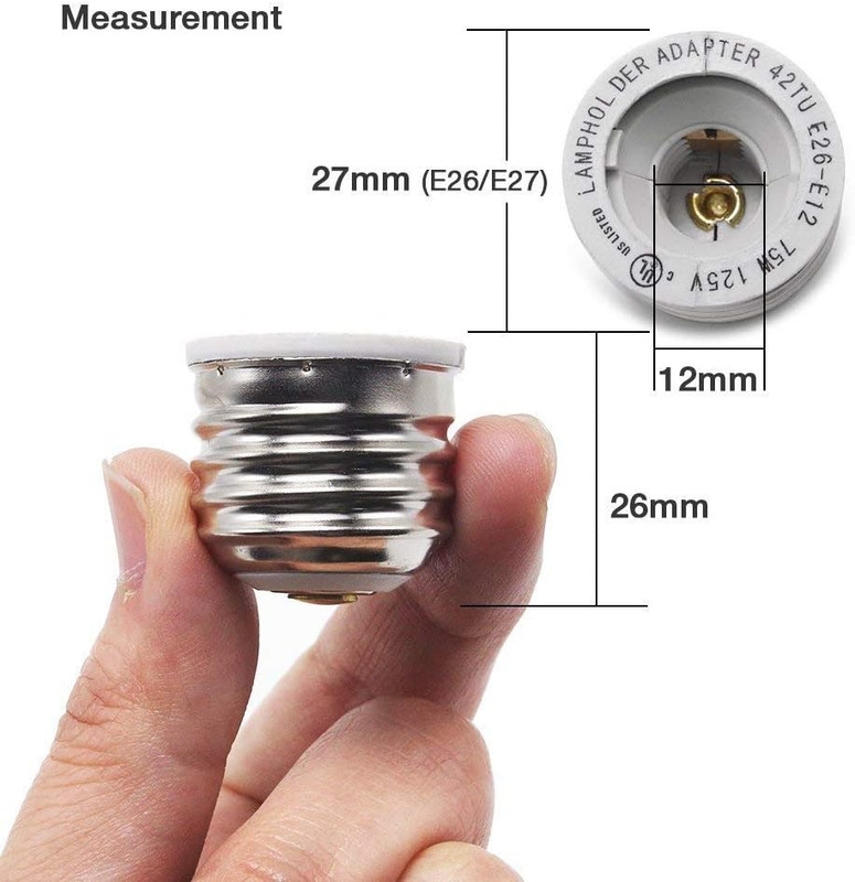 Medium to Candelabra Base Light Bulb Socket Adapter / E26 to E12 by DWW gallery