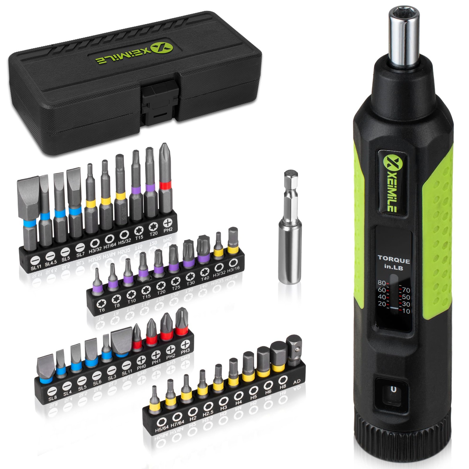 43Pcs Torque Screwdriver, 10-80In-lb Wrench Driver Set, 1/4" Drive Inch Pound... gallery