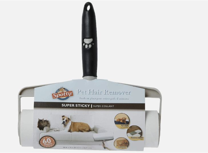 Spotty Supersize Extra Sticky, Adhesive Lint Roller, Pet Cat 60 sheets, Black gallery
