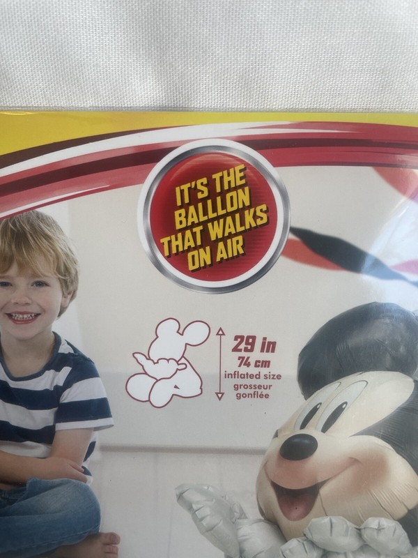 Mickey Mouse 29" Huge Airwalker Foil Balloon Party Decorating Disney Junior gallery