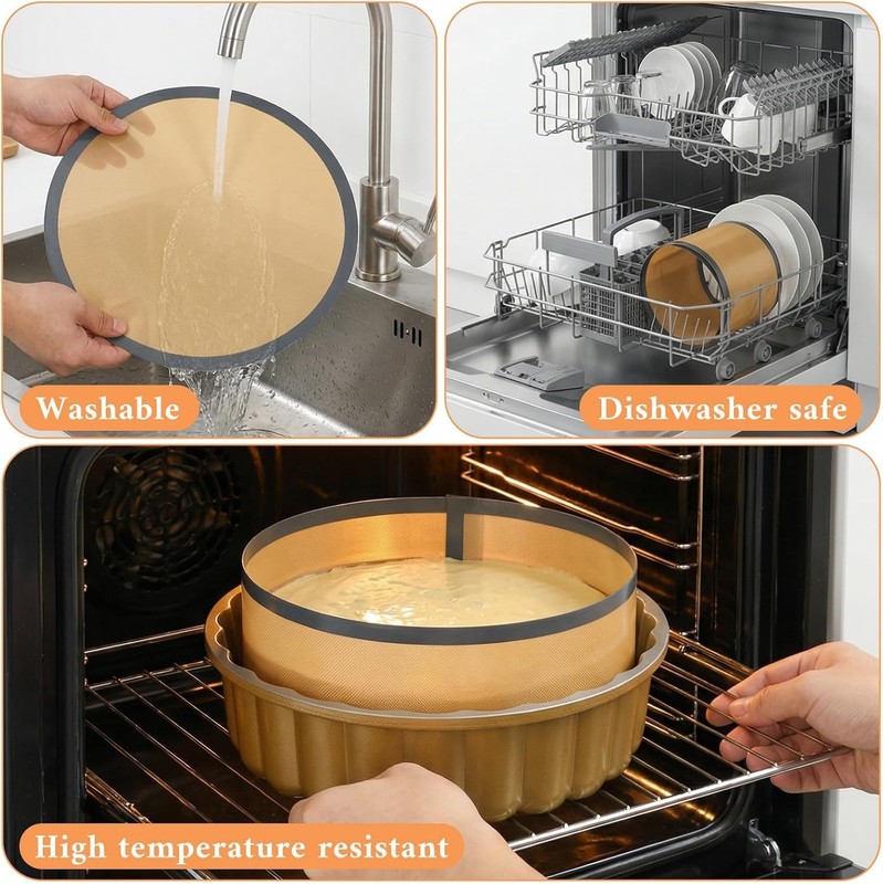 4 Set Silicone Baking Mat Springform Pan 4/7/9/10 Inch Prevent Cake From gallery