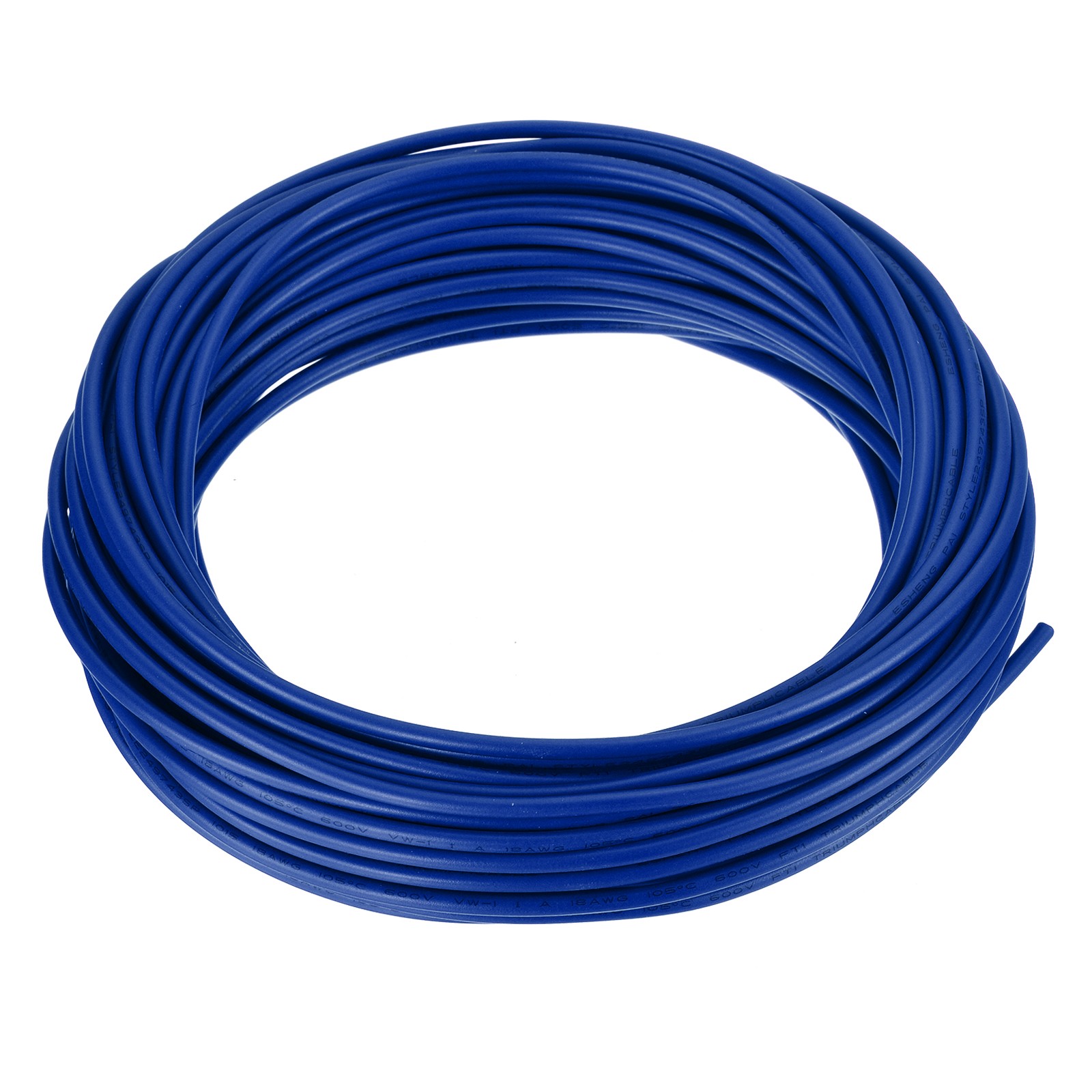 18AWG 18 Gauge Stranded Hook-Up Wire PVC Tinned Copper Wire 15m/50ft Blue gallery