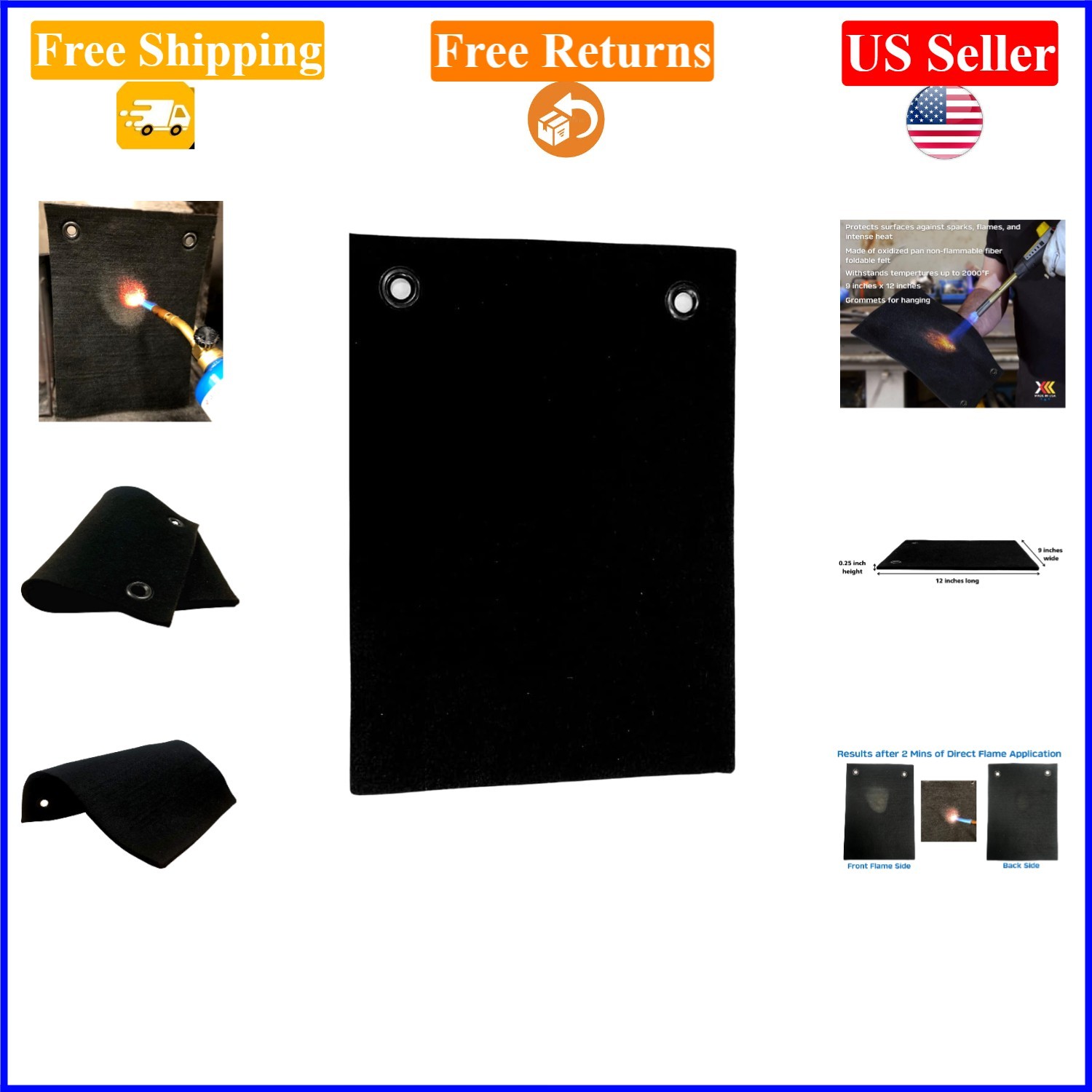 9x12-Inch High-Temp Carbon Fiber Welding Soldering Heat Shield USA gallery