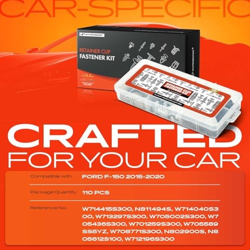 110 PCS (12 Sizes) Car Retainer Clips Kit Compatible with Ford F-150 F150 gallery