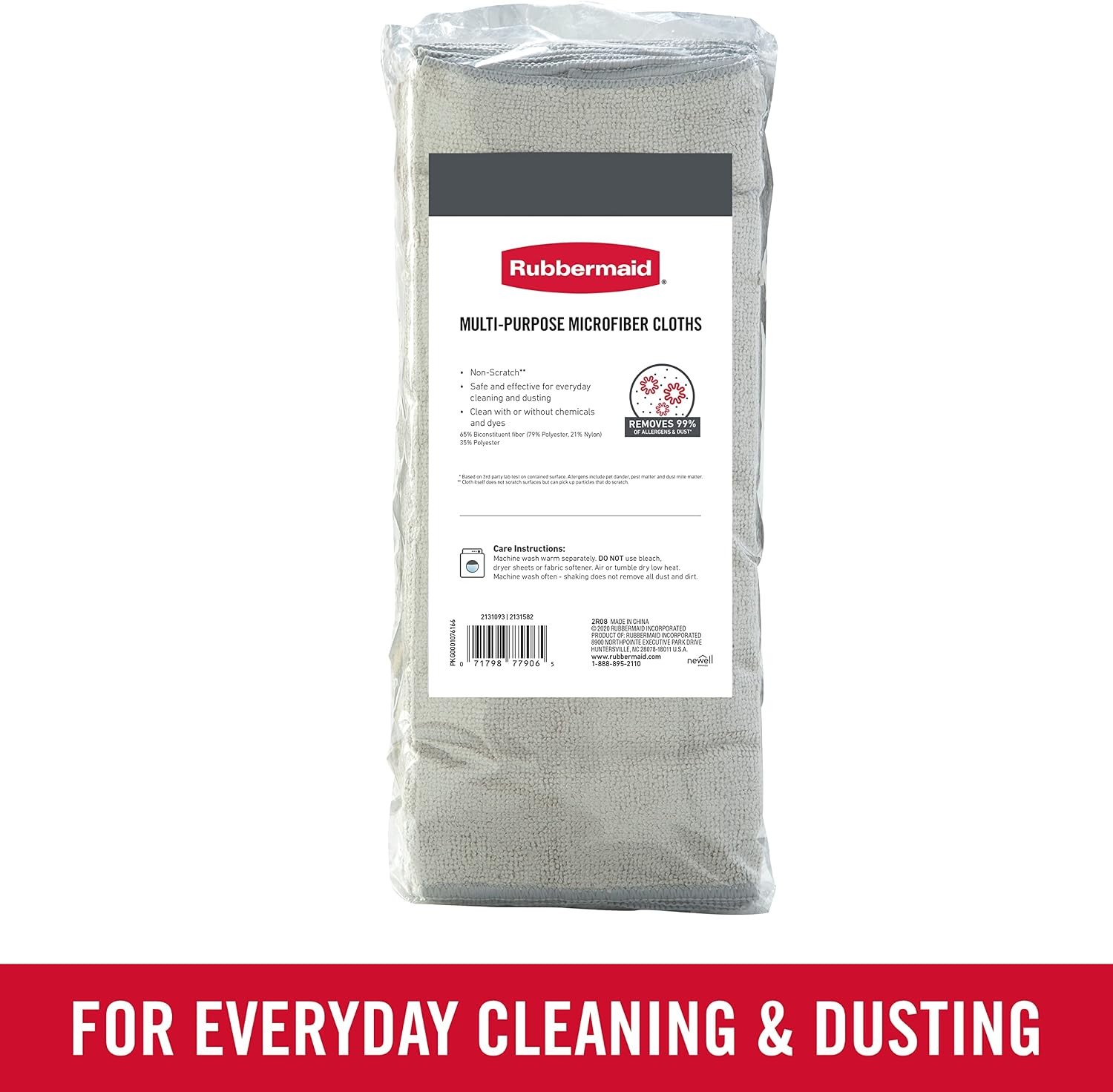 All Purpose Microfiber Cleaning Cloth Towels, 50 Pack, 12"x12", Non-Scratch, gallery