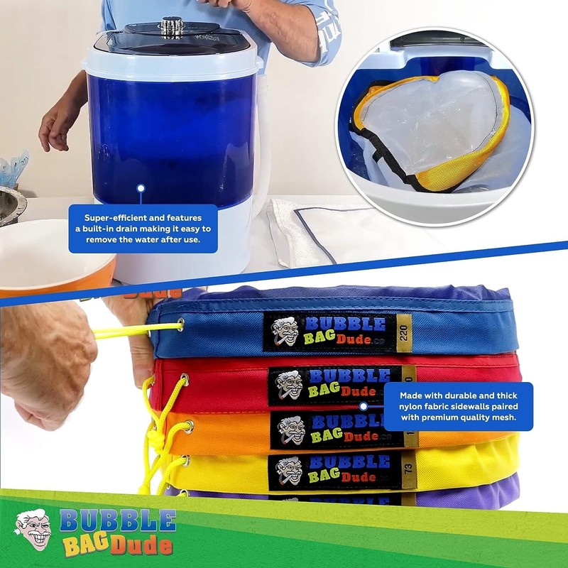 BUBBLEBAGDUDE Bubble Machine 5 Gallon with 5 Bag Kit Bubble Hash Bags Extractor gallery
