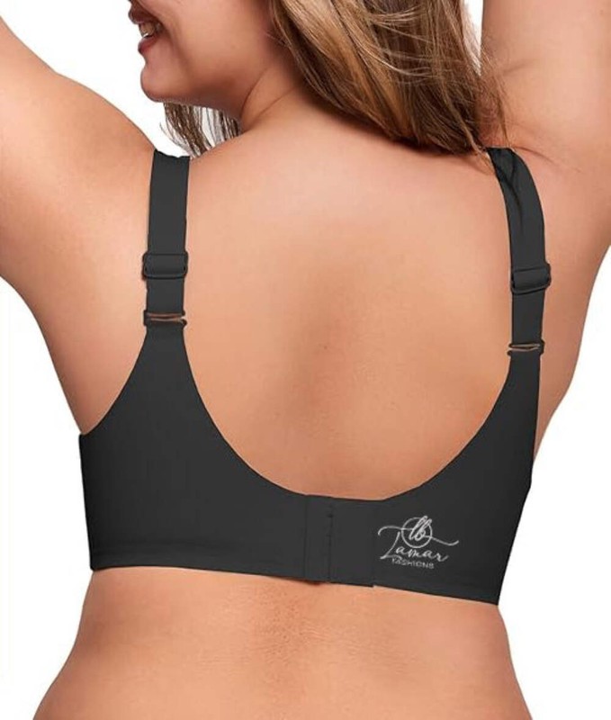 Women Wireless Bra No Underwire Full Coverage Support - Black gallery