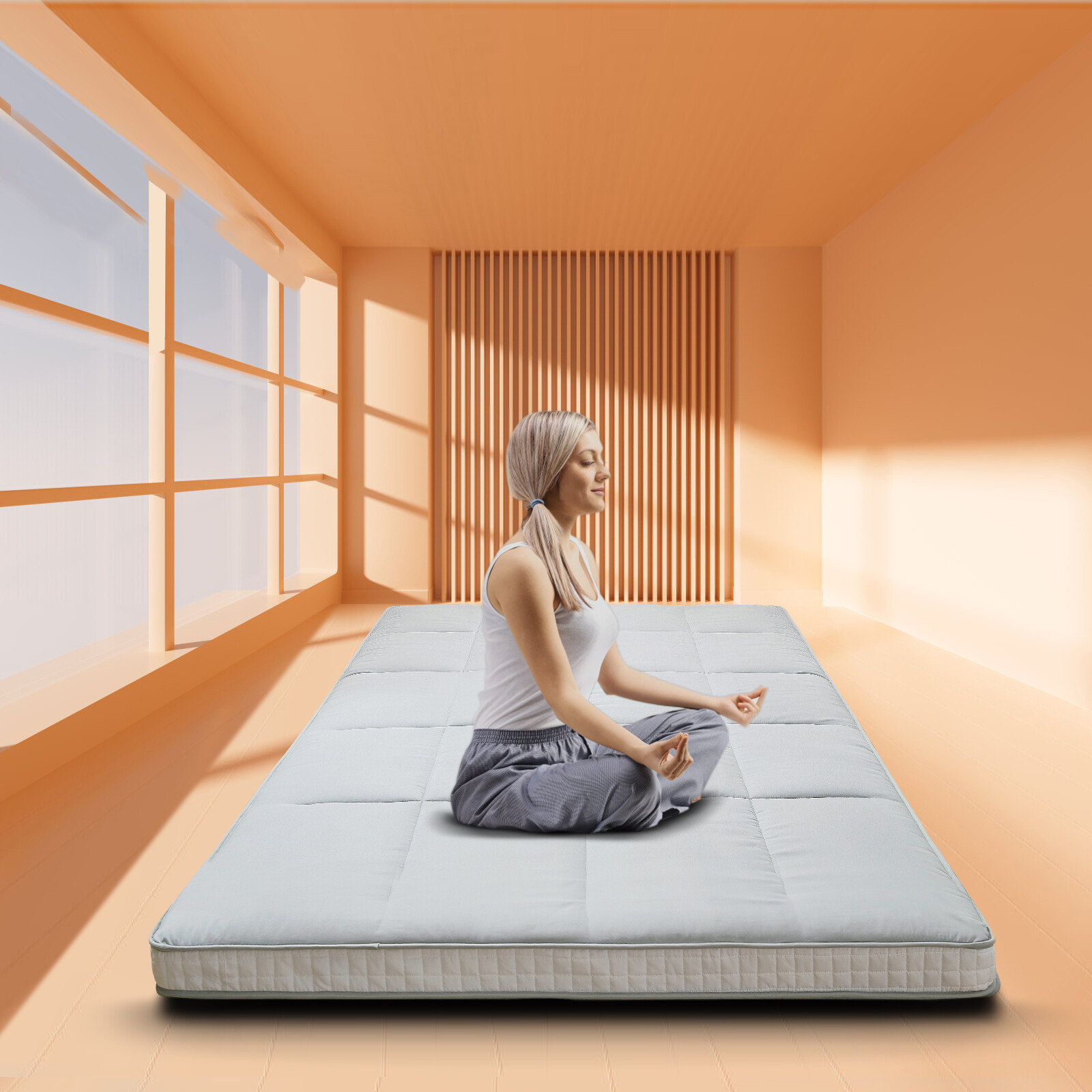 Futon Floor Mattress Japanese Traditional Shiki Futon Full Size Thicken Mat Pad gallery