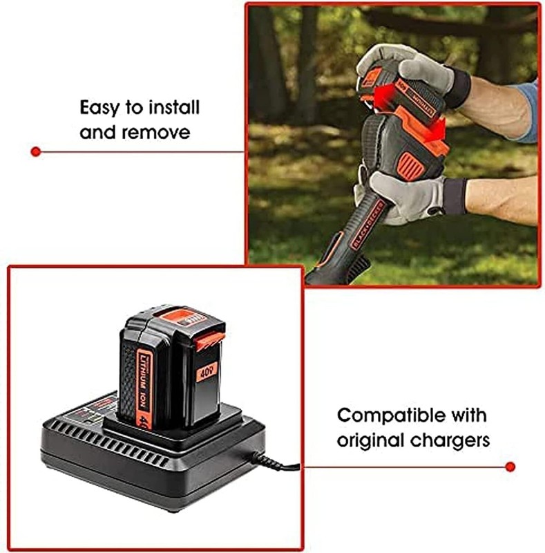 For Black Decker 40V 40Volt Lithium Charger / Battery LBX2040 LST136 LBX1540 gallery