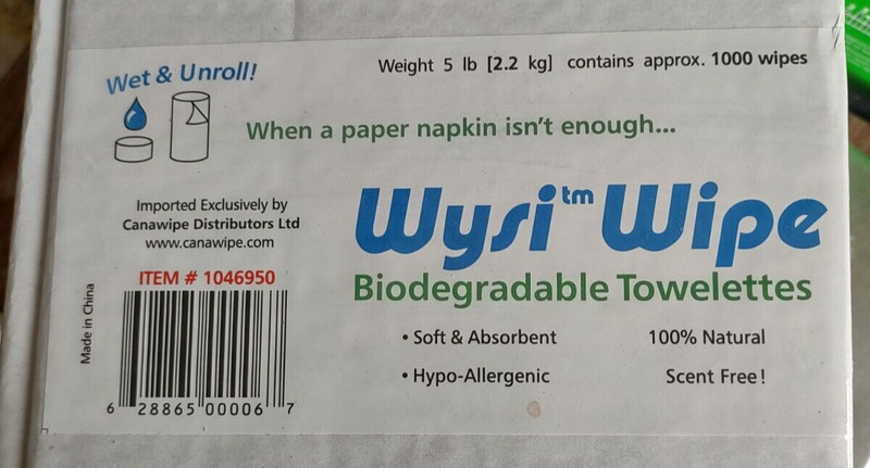 WYSI Multi-Purpose Expandable Wipes Add Water Box of 1000 Compressed Tablets NEW gallery
