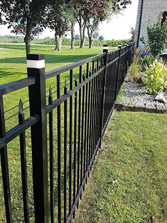 Solar LED Fence Post Cap Light 2x2 Inch (5x5cm) - for Wrought Iron, Aluminum ... gallery