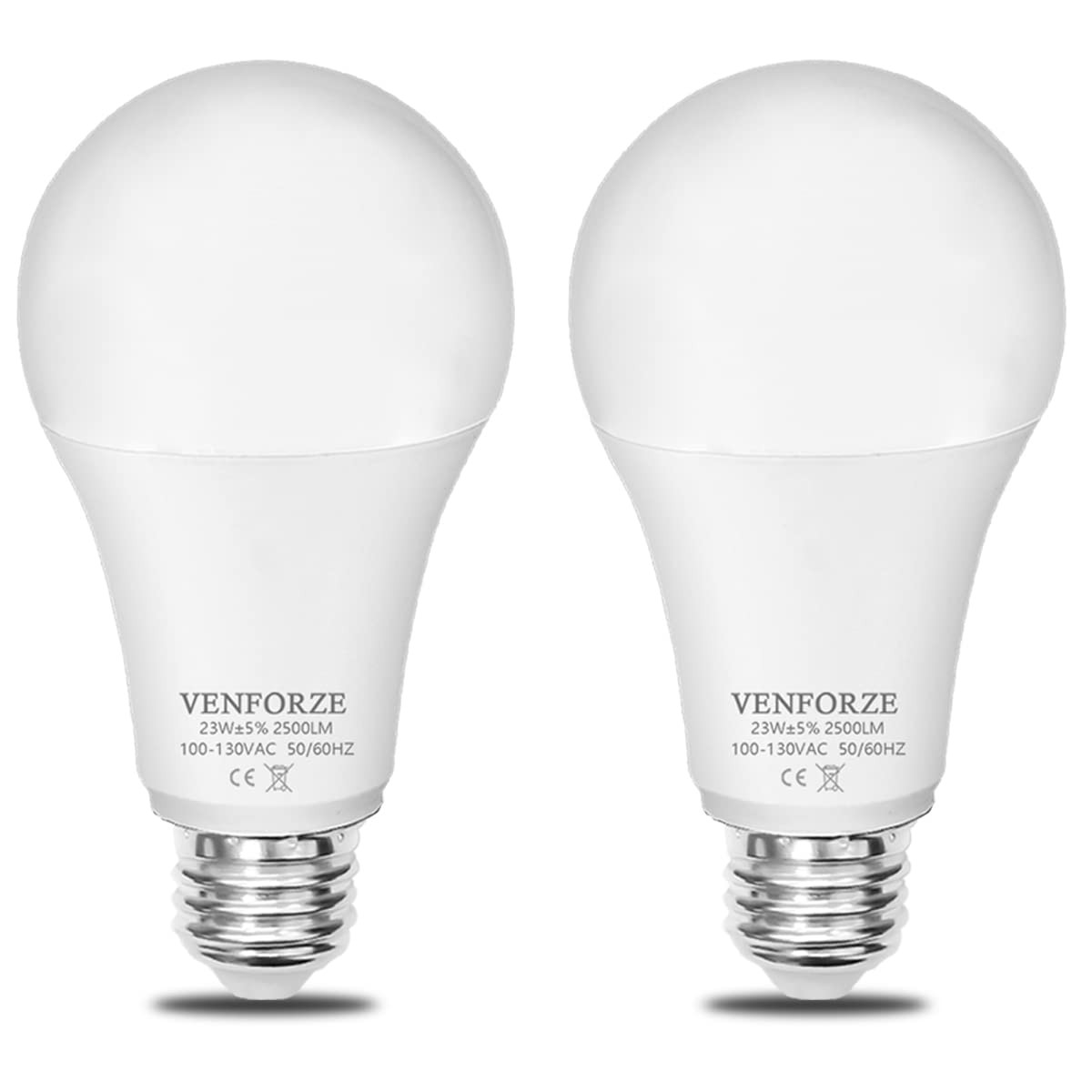 Venforze Bright Light Bulb,150w-200w 2 Count (Pack of 1), Cool White 4000k gallery
