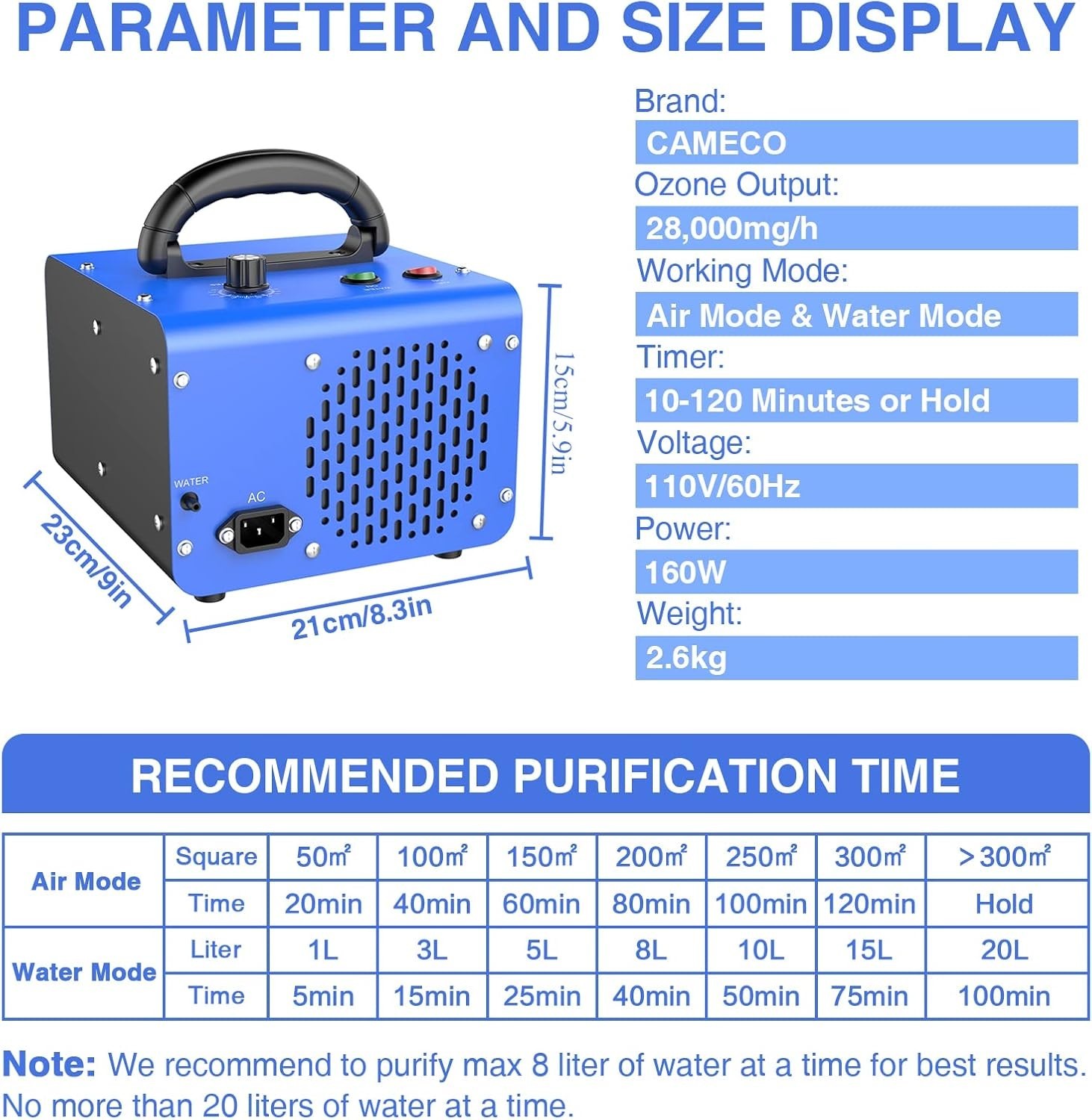 Ozone Generator 28,000mg/h Ozone Machine Ionizer O3 Deodorizer for Home Baseme gallery