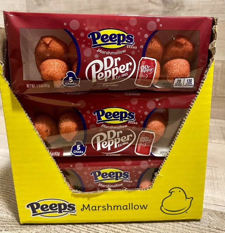 Dr. Pepper Marshmallow Peeps Candy (5 Chicks) - Case of 24- BB 07/26 gallery