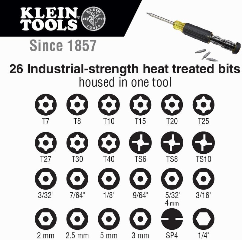 Klein 27-in-1 Multi-Bit Tamperproof Screwdriver with On-board Bit Storage gallery