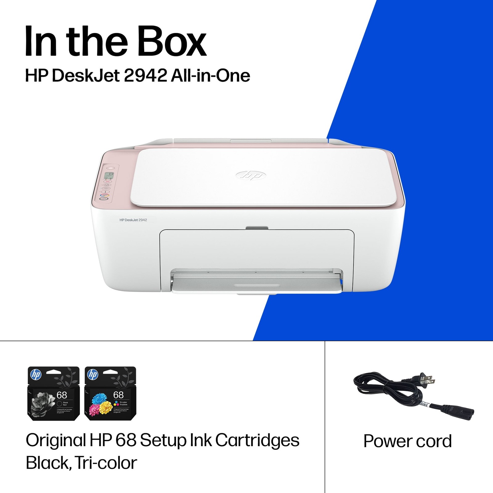 HP DeskJet 2942 Wireless All-in-One Color Inkjet Printer, Pale Rose gallery