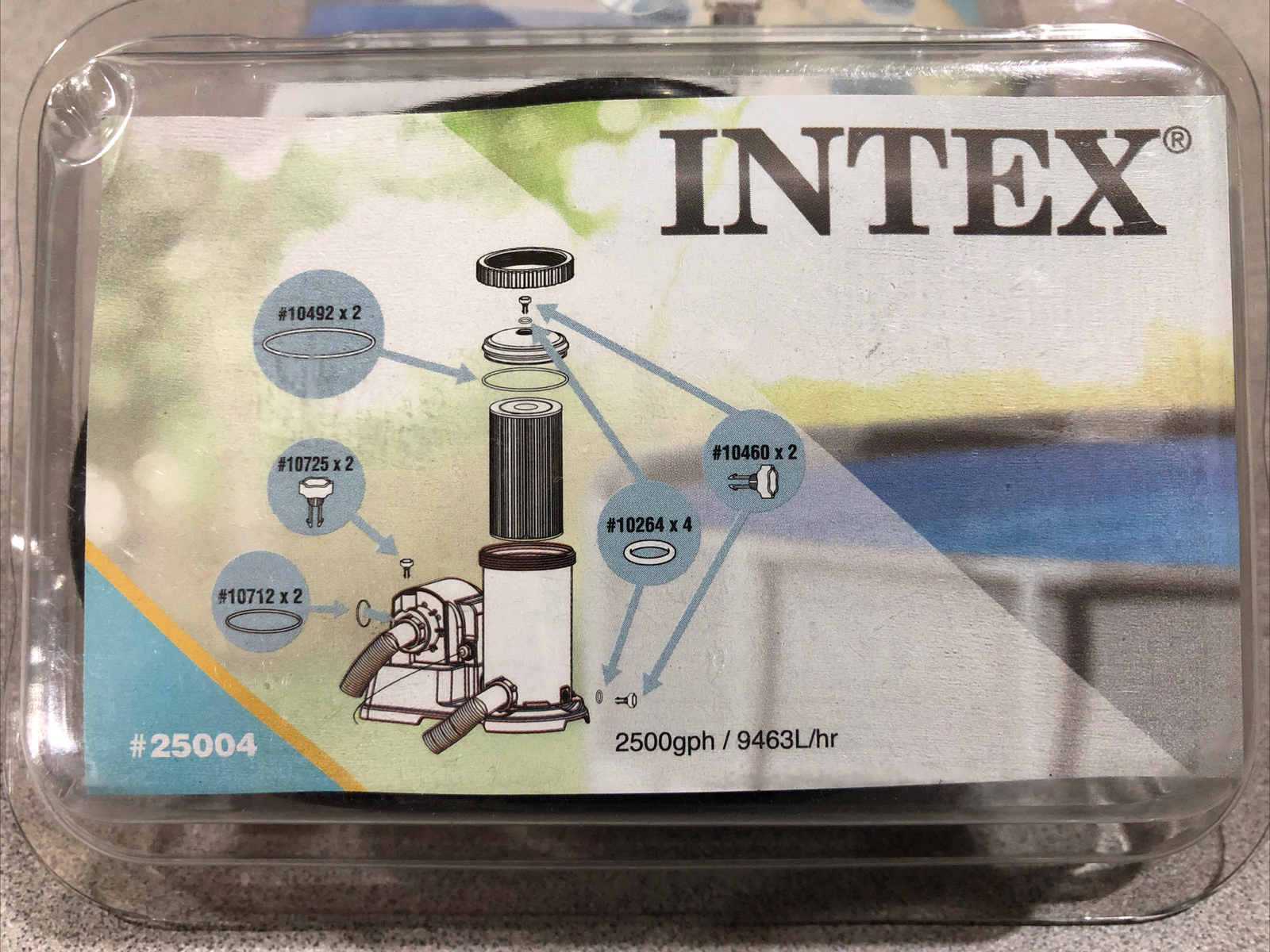 Intex 25004 2,500 GPH and Below Pool Filter Pump Replacement Seals Pack Parts gallery
