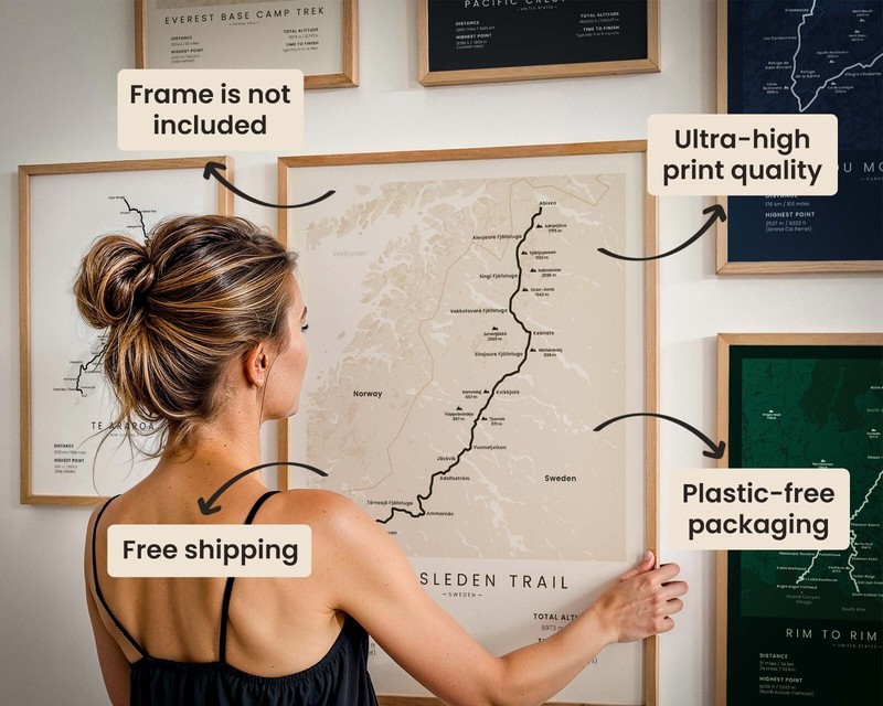 Two Moors Way Map Print | Devon Coast to Coast Trail Poster | England Hiking Map gallery