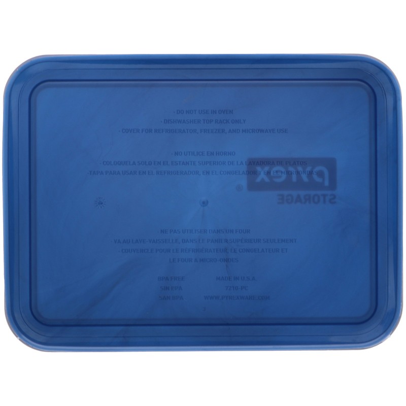 Pyrex 7210-PC-TR 3-Cup Translucent Marbled Blue Replacement Food Storage Lid gallery